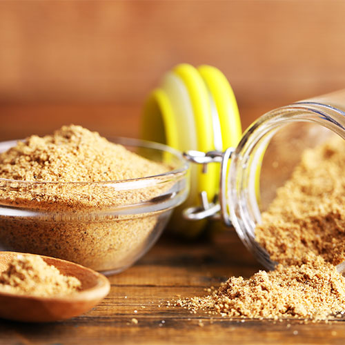 Bowl of mustard powder.