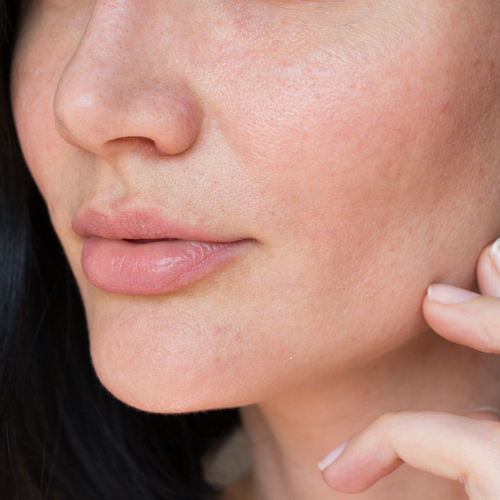 close up woman's face