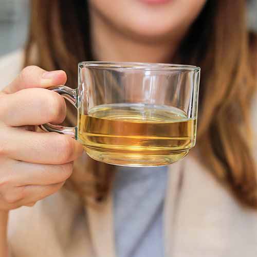 woman holding tea