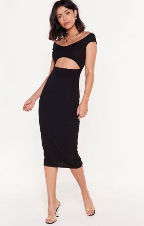 Cut-Out Bandage Midi Dress