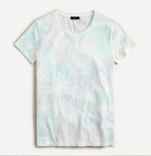 crewneck T-shirt in tie-dye