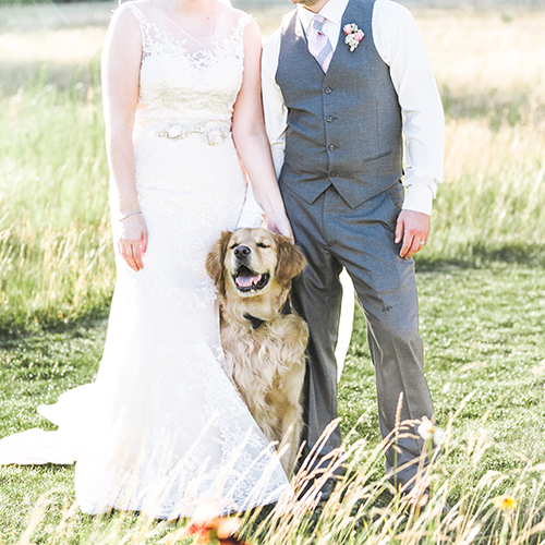 Couple with dog