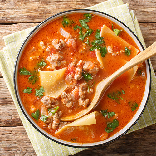 Vegetarian Lasagna Soup