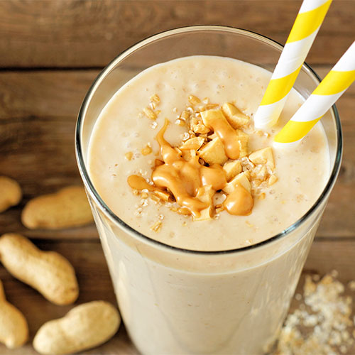 Peanut butter smoothie.