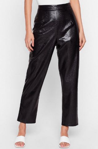 Off Faux Leather Pants