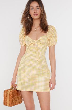 Tie Bust Mini Dress