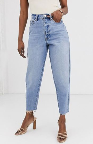 Boyfriend Jeans In Mid Blue Wash