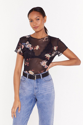 Floral Sheer Top