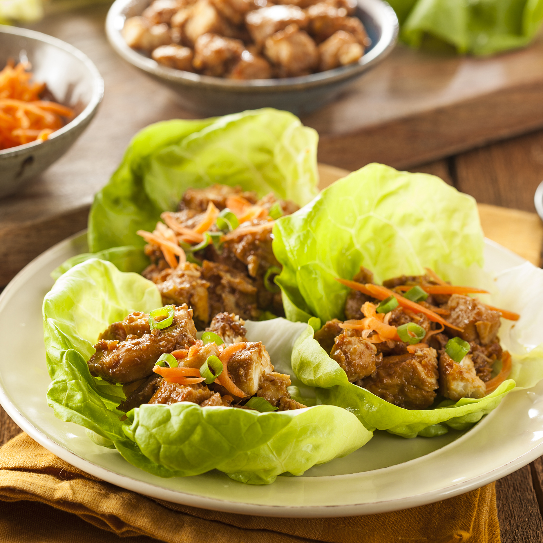 Sichuan Chicken Lettuce Wraps