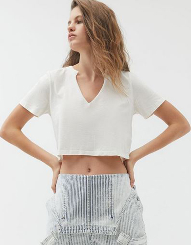 Neck Cropped Tee