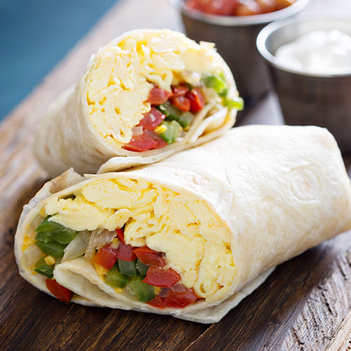 egg and vegetable wrap