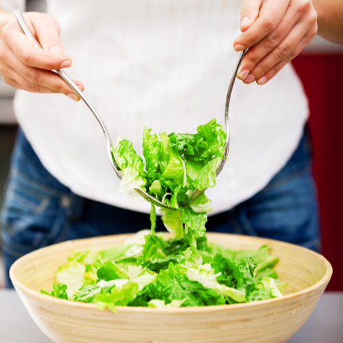 tossing salad