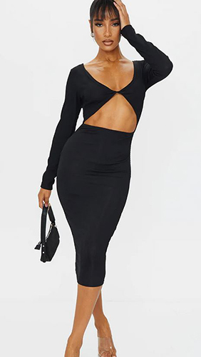 Cut Out Midi Dress