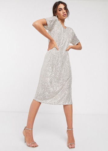 sequin midi dress