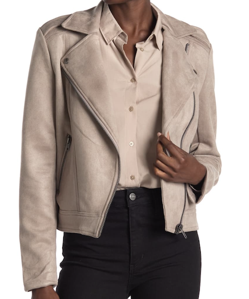 This Faux Suede Moto Jacket Comes In The Prettiest Fall Colors And ...