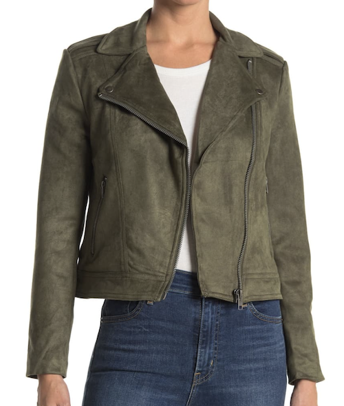This Faux Suede Moto Jacket Comes In The Prettiest Fall Colors And ...