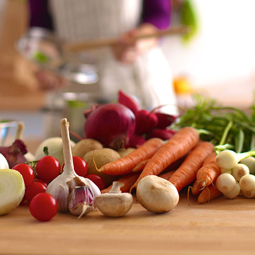 vegetables on table