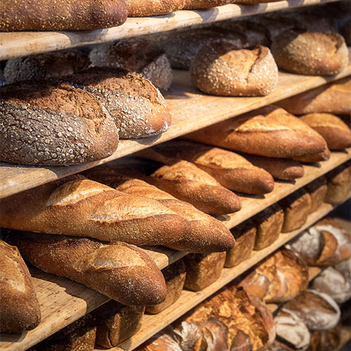 assortment of breads