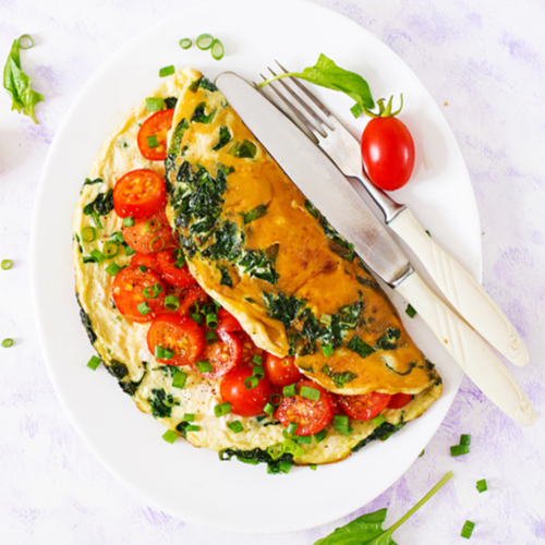 omelette with tomatoes