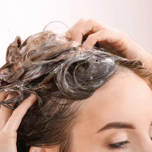 washing hair
