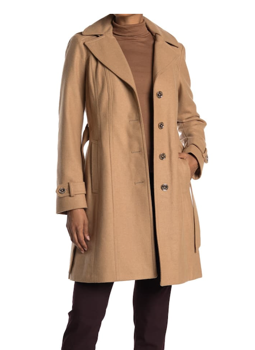 Michael michael kors clearance missy belted trench coat