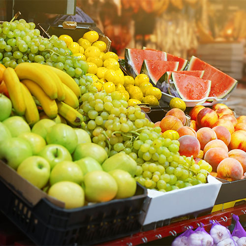 fruit in grocery store