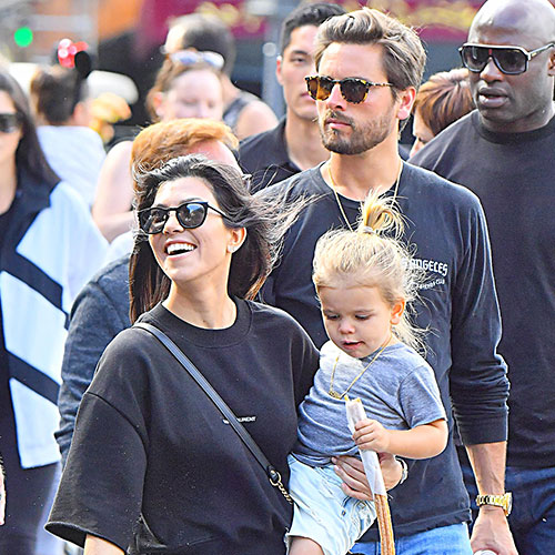 kourtney kardashian and scott disick with reign