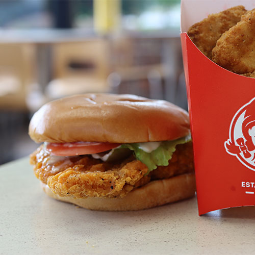 wendy's crispy chicken sandwich and chicken nuggets