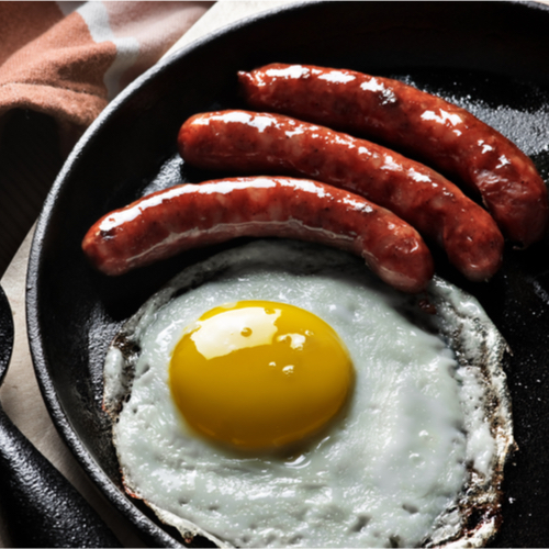 eggs and sausage