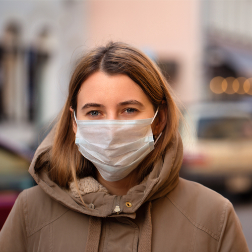 woman wearing face mask