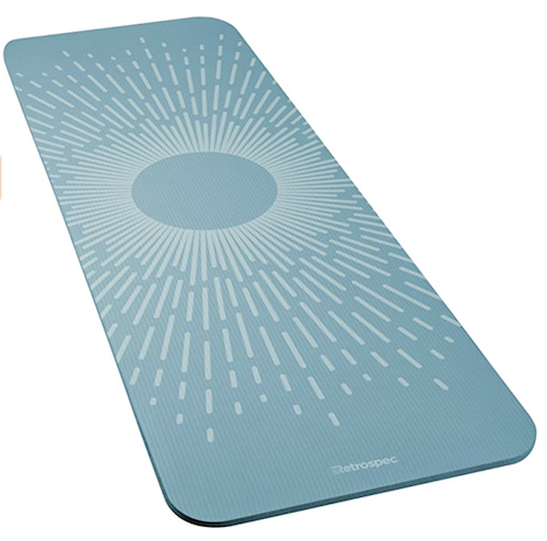 Retrospec Solana Yoga Mat 1/2 inch Thick w/Nylon Strap for Men