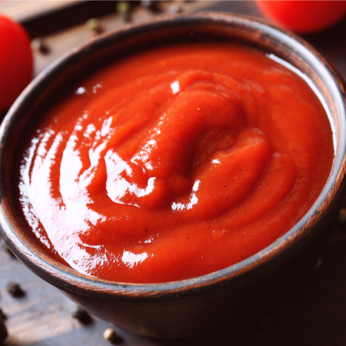 side bowl of ketchup