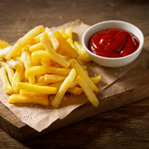 fries and ketchup