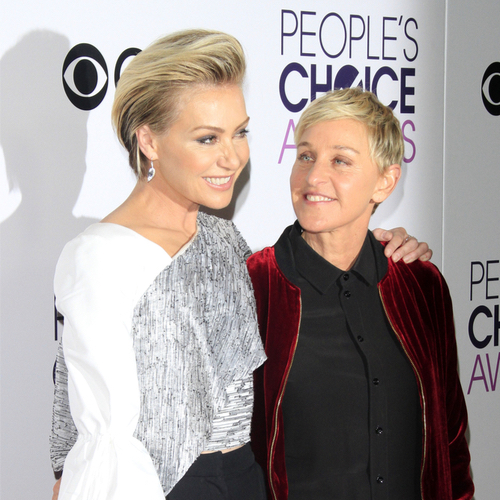 Portia de Rossi and Ellen DeGeneres