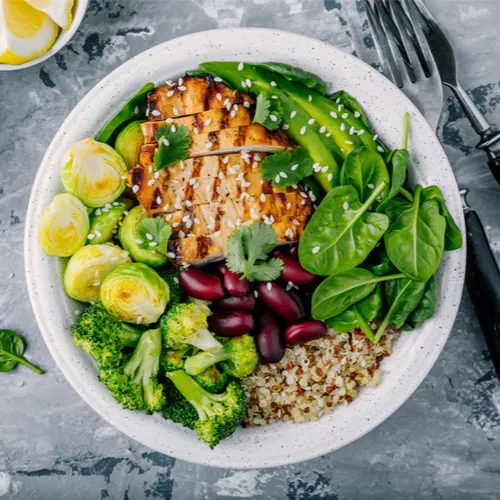 chicken quinoa bowl