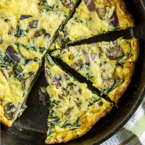 egg spinach and mushroom casserole