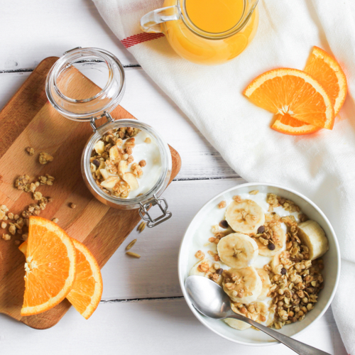 breakfast with oranges