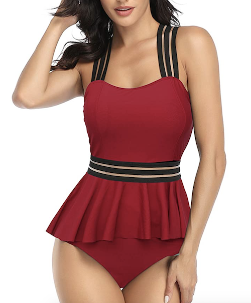 bathing suit with peplum