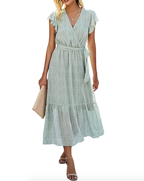This Cheap Faux-Wrap Maxi Dress Is Comfy, Stylish, & Super Flattering ...