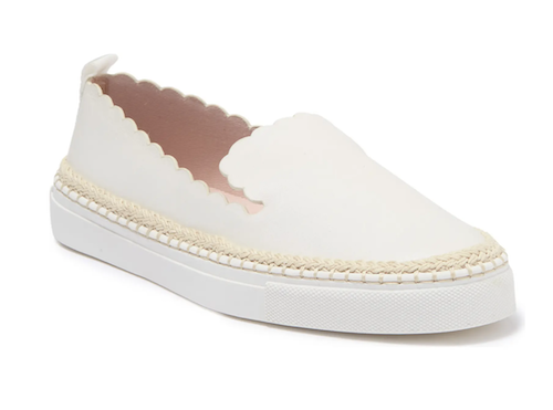 Kate Spade scalloped slip on sneakers