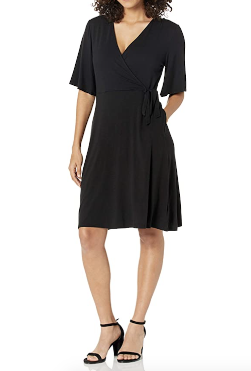 Amazon black wrap dress