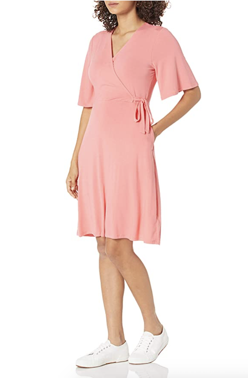 Amazon pink wrap dress