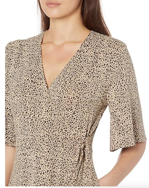 Leopard print wrap dress