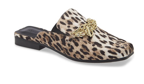 Nordstrom leopard print mule flat