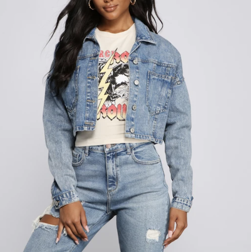 Windsor cropped denim jacket