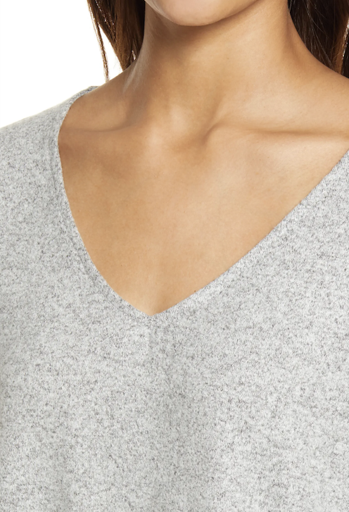 Nordstrom gray fleece top