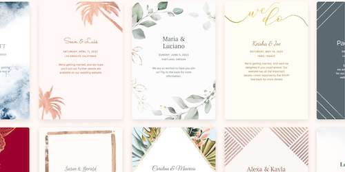 Joy wedding invitation templates