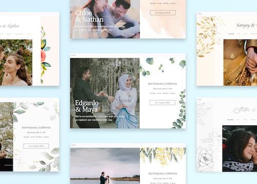 Joy wedding website templates