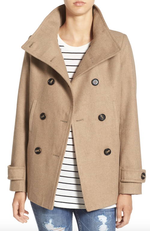 Nordstrom camel peacoat