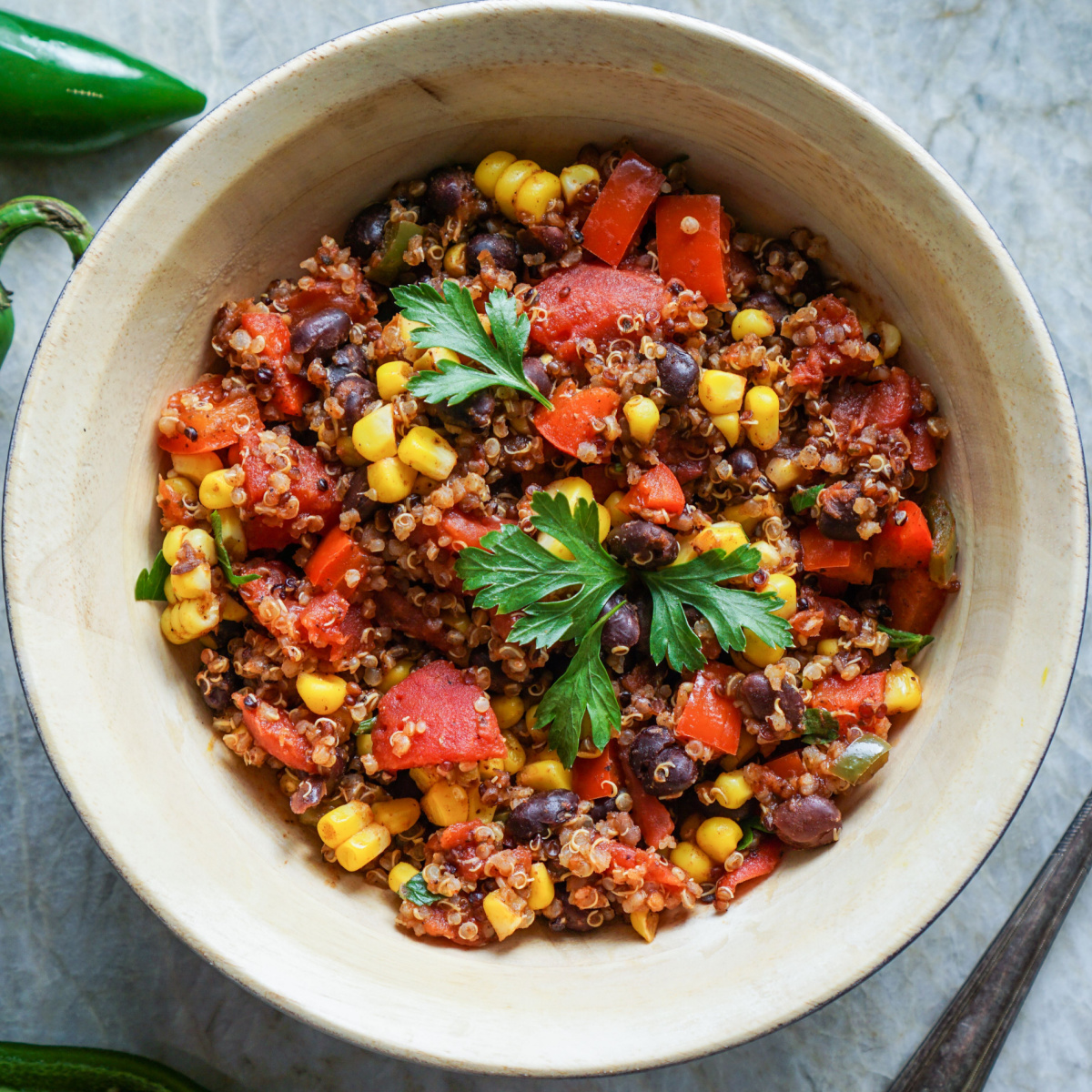 vegetarian chili with barley